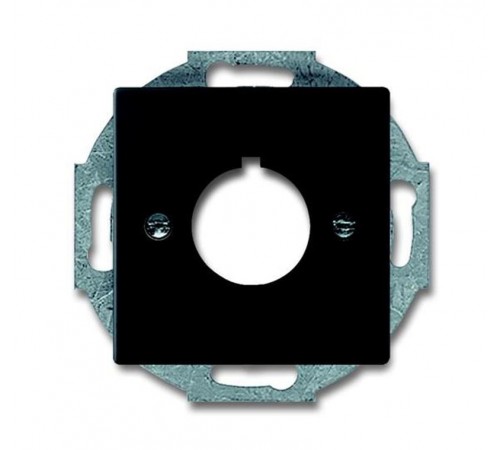 Плата центральная (накладка) с суппортом для командно-сигнальных приборов D=22.5 мм, future, черный бархат  1724-0-4301   2CKA001724A4301  ABB