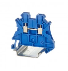 Клемма проходная, винтовой зажим, 2 точки подключения, 2.5 кв.мм, синяя  TUR-2.5-BU  DKC замена на TUR-2.5R-BU