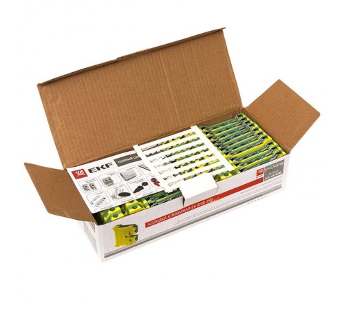 Колодка клеммная ЕК-6/40 JXB земля (аналог БЗН) EKF PROxima  plc-ek-6/40  EKF