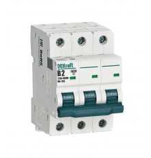 Выключатель автоматический 3P 2A х-ка B ВА-105 10кА  13125DEK  DEKraft