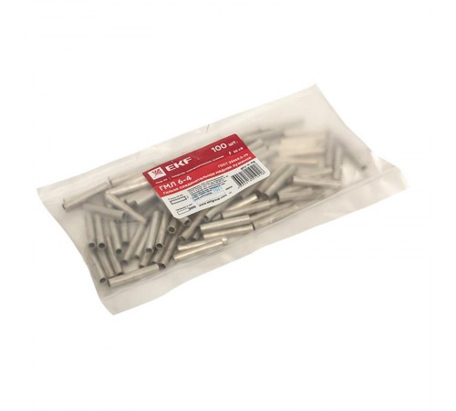 Гильза соединительная медная луженая ГМЛ 6-4 ГОСТ EKF PROxima  gty-6-4g  EKF