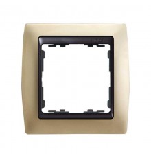 Simon 82 Рамка декоративная, 1 пост, S82, шампань-графит  82814-34  Simon