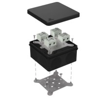 Коробка огнестойкая для о/п двухкомпонентная 60-0300-FR10.0-8 Е15-Е120 RAL9005 100х100х50 (14 шт/кор) черная  60-0300-9005-FR10.0-8  Промрукав