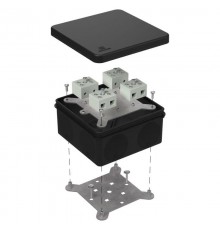 Коробка огнестойкая для о/п двухкомпонентная 60-0300-FR10.0-8 Е15-Е120 RAL9005 100х100х50 (14 шт/кор) черная  60-0300-9005-FR10.0-8  Промрукав