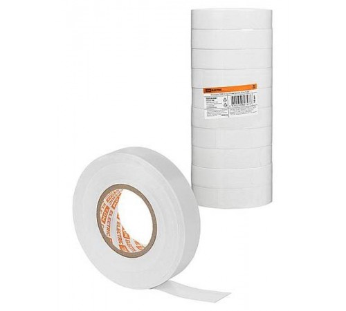 Изолента ПВХ 0,15х19 мм Белая 25 м  SQ0526-0081  TDM