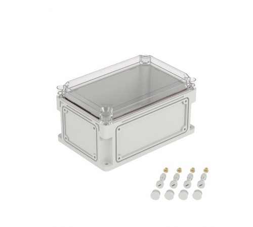 Корпус пластиковый RAM box IP67 300х200х160 мм (высота крышки 35) стенка с выбивными фланцами прозрачная крышка  532311  DKC