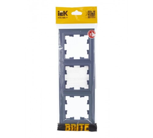 BRITE Рамка 3-ая РУ-3-БрМ маренго  BR-M32-K35  IEK