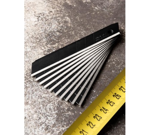 Набор сменных лезвий 18 мм СМ-60 (10 шт, вороненные, SK4, 13 сегментов) EKF Professional  cm-s60  EKF