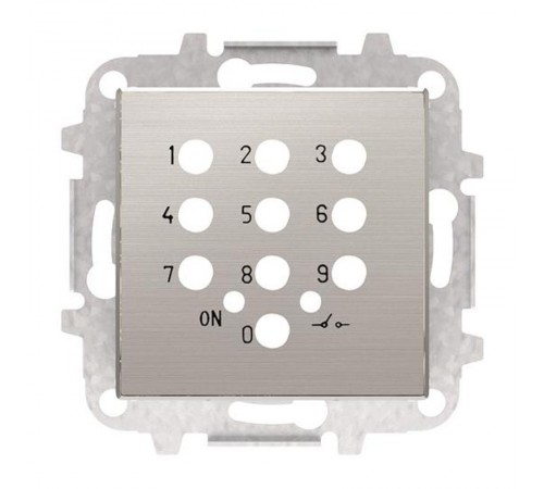 Накладка для механизма электронного выключателя с кодовой клавиатурой 8153.5, серия SKY, цвет нержавеющая сталь2CLA855350A1401 ABB