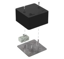 Коробка огнестойкая разветвительная для кабель-канала 40-0460-FR6.0-4-2-Р Е15-Е60 RAL9005 85х85х45 (44 шт/кор) черная  40-0460-9005-FR6.0-4-2-Р  Про