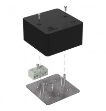 Коробка огнестойкая разветвительная для кабель-канала 40-0460-FR6.0-4-2-Р Е15-Е60 RAL9005 85х85х45 (44 шт/кор) черная  40-0460-9005-FR6.0-4-2-Р  Про