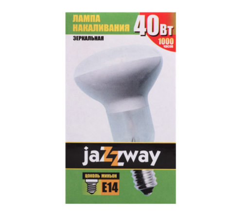 Лампа накаливания зеркальная 40Вт E14 220В R50 frost  3321413  Jazzway