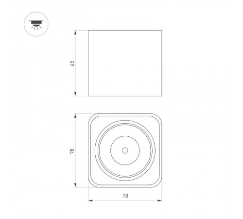 Светильник SP-DICE-S78x78-10W Day4000 (WH, 24 deg, 230V) (Arlight, IP54 Металл, 5 лет)  046634  Arlight