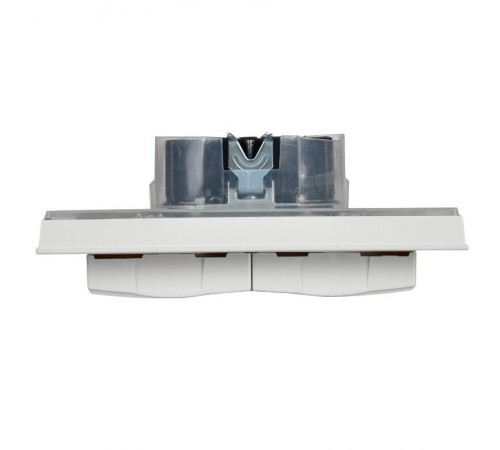 BRITE Розетка 2-ая с крышкой 16А в сб IP44 РСбш12-3-44-БрБ белый  BR-R26-16-44-K01-F  IEK