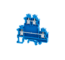 Клемма двухярусные винтовая OptiClip CDL-4-2L-I-BU-синий  289804  КЭАЗ