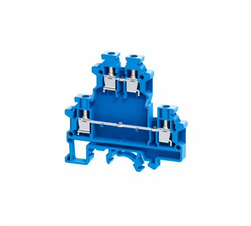 Клемма двухярусные винтовая OptiClip CDL-4-2L-I-BU-синий  289804  КЭАЗ