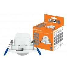 Датчик движения ДДТ-03 65мм (рег), 800Вт, 10-900с, 6м, 3+лк, 120(сбоку)+360(сверху)гр, IP20,  SQ0324-0032  TDM