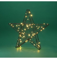 Металлическая 3D-фигура Звезда 35см, цвет свечения теплый белый, питание 3хAA (не в комплекте)  513-706  NEON-NIGHT