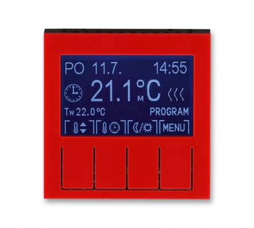 ABB Levit Красный / дымчатый чёрный Терморегулятор универсальный программируемый  3292H-A10301 65  2CHH911031A4065  ABB