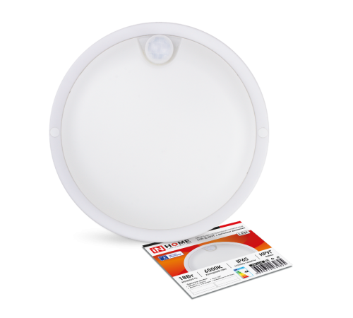 Светильник светодиодный пылевлагозащищенный для ЖКХ СПП-Д-КРУГ 18Вт 230В 6500К 1440Лм с ДД IP65  4690612032825  IN HOME