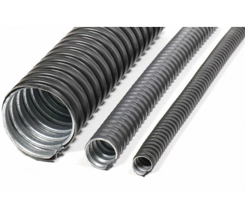 Металлорукав в ПВХ-изоляции Р3-ЦП нг LS 75 (10м/уп) черный  zeta44612  ГОФРОМАТИК