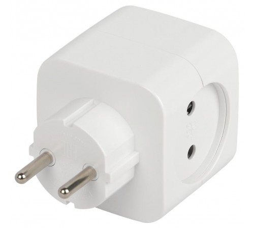 Разветвитель электрический ЭРА SP-2-USB-W на 2 розетки + 2xUSB 2400mA, без заземл 10А (белый)   Б0049531  ЭРА