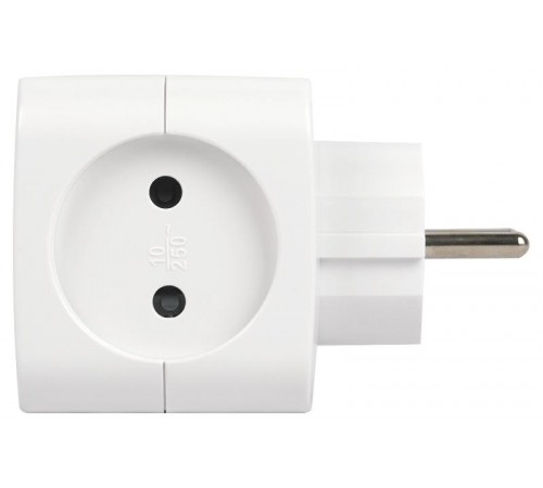 Разветвитель электрический ЭРА SP-2-USB-W на 2 розетки + 2xUSB 2400mA, без заземл 10А (белый)   Б0049531  ЭРА