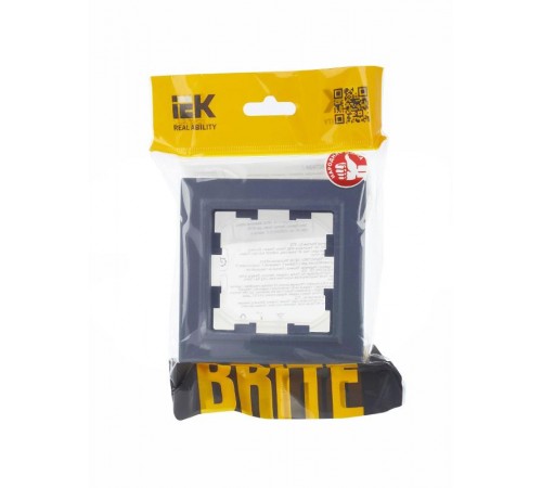 BRITE Рамка 1-ая IP44 РУ-1-БрМ-44 маренго  BR-M12-44-K35  IEK