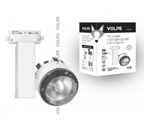 Светильник светодиодный трековый ULB-Q250 20W/NW/A WHITE 20 Вт. Диаметр- 3,5'. 1200 Лм, 4000К, IP20, белый  10961  Volpe