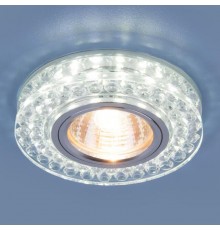 Светильник точечный встраиваемый 8381 MR16 CL/SL прозрачный/серебро  a036604  Elektrostandard