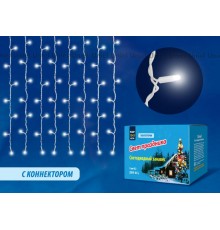 Занавес светодиодный  со статическим свечением ULD-C1515-160/SWK WHITE IP67    1,5х1,5м соед. 160 диодов. белый свет. шнур белый  UL-00001360  Uniel