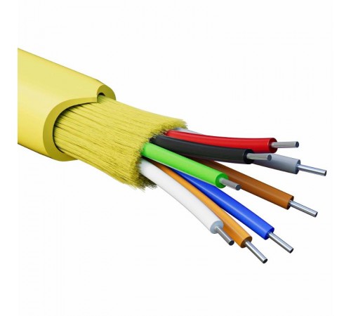 Кабель опт., распред., для внутр. проклад., нг(А)-HF, 8 ОВ, OS2(G.652.D), 0,4 кН, 500 м  RNDT9C8YL01-E  DKC