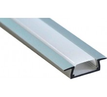 Профиль алюминиевый для светодиодной ленты встраиваемый с заглушками серебро CAB251  2м ( в комплекте 2 заглушки)  10265  FERON