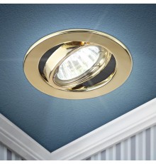 Светильник точечный встраиваемый под лампу ST2A 50Вт MR16 золото штампованный  C0043806  ЭРА