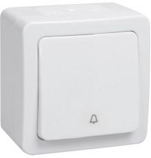 ГЕРМЕС PLUS белый Выключатель 1-клавишный кнопочный О/У IP54 ВСк20-1-0-ГПБ  EVMP13-K01-10-54-EC  IEK