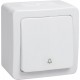 ГЕРМЕС PLUS белый Выключатель 1-клавишный кнопочный О/У IP54 ВСк20-1-0-ГПБ  EVMP13-K01-10-54-EC  IEK