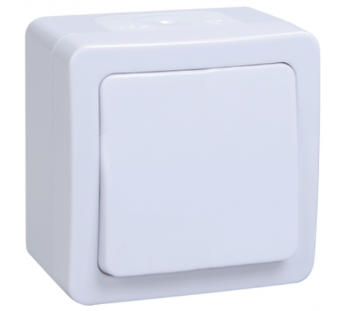 ГЕРМЕС PLUS белый Выключатель 1-клавишный О/У IP54 ВС20-1-0-ГПБ  EVMP10-K01-10-54-EC  IEK