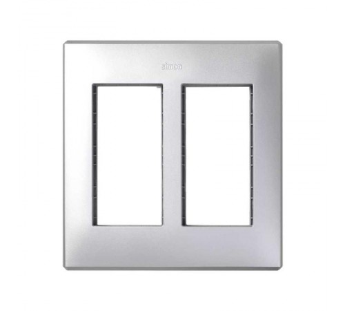 Simon CIMA 500 Рамка с суппортами на 2 модуля 500CIMA, 164х30х135мм, 9мм, алюминий  51010102-033  Simon