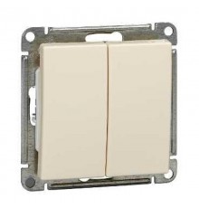 W59 Слоновая кость Переключатель 2-клавишный 10АХ  VS610-256-2-86  SE