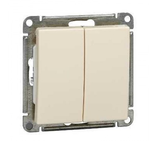 W59 Слоновая кость Переключатель 2-клавишный 10АХ  VS610-256-2-86  SE