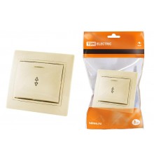 Выключатель на 2 направления 1 кл. с подсветкой 10А сл. кость "Таймыр"  SQ1814-0108  TDM