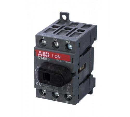 Рубильник OT40F3 до 40А 3пол для уст.на DIN-рейку или монтаж.плату(с рез. руч.)  1SCA104902R1001  ABB