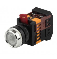 Кнопка управления  ABLFS-22 белый d22мм неон/240В 1з+1р (10/400/3200)  Б0045653  ЭРА