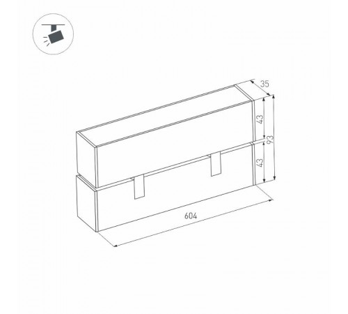 Светильник MAG-FLAT-FOLD-45-S605-18W Warm3000 (BK, 100 deg, 24V)  026995  Arlight