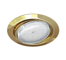 Светильник встраиваемый GX53R-RT-G металл под лампу GX53 230B поворотный золото  4690612024387  IN HOME