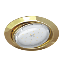 Светильник встраиваемый GX53R-RT-G металл под лампу GX53 230B поворотный золото  4690612024387  IN HOME