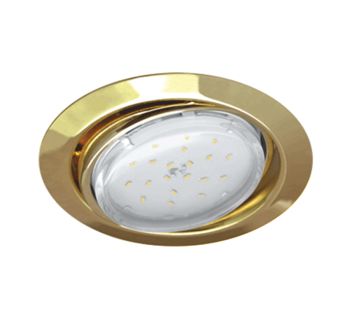 Светильник встраиваемый GX53R-RT-G металл под лампу GX53 230B поворотный золото  4690612024387  IN HOME