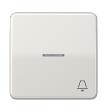 Клавиша с окошком и символом "звонок" для выключателей с подсветкой; светло-серая  CD590KO5KLG  Jung