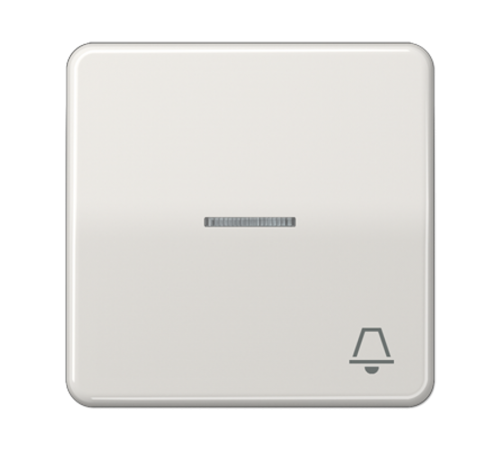 Клавиша с окошком и символом "звонок" для выключателей с подсветкой; светло-серая  CD590KO5KLG  Jung