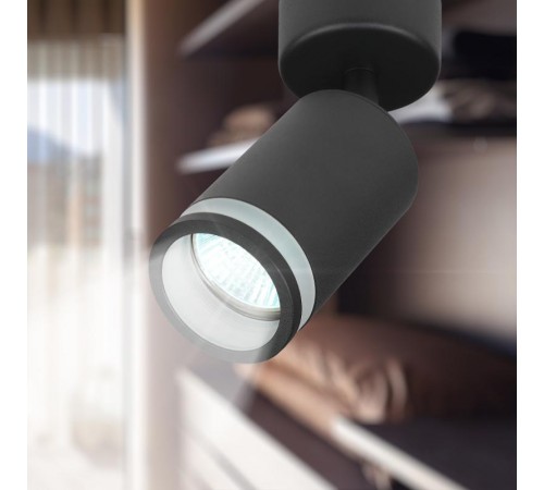 Светильник настенно-потолочный спот OL23 BK MR16/GU10, черный  Б0054397  ЭРА